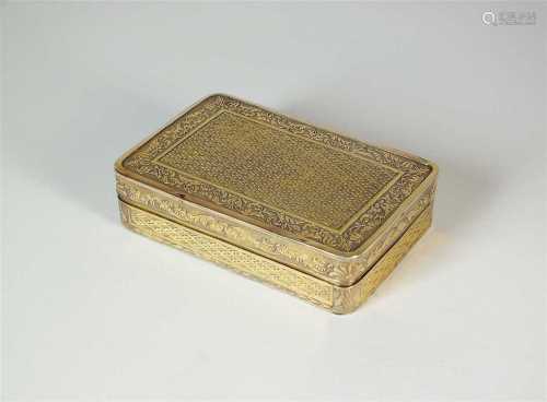 An early 19th century French silver gilt box