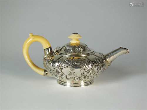 A Victorian silver miniature teapot