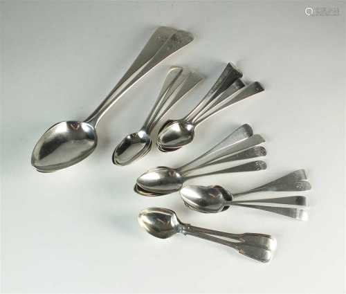 A collection of silver spoons