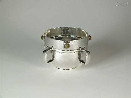 A Liberty & Co Cymric silver four handled bowl