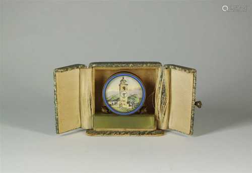 A cased travelling timepiece