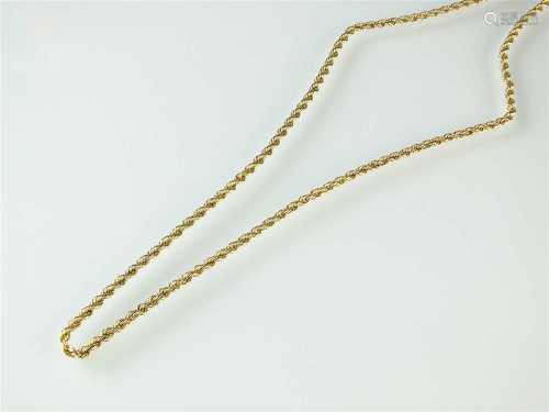 A 9ct gold rope twist necklace