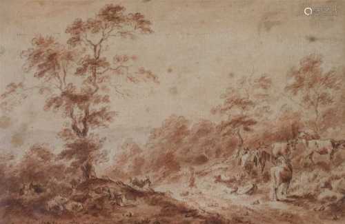 Attributed to Paul Sandby RA (1730-1809), Sleeping Herdsmen