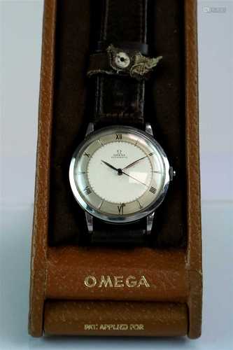 A Stainless Steel Omega wristwatch, circa 1946.