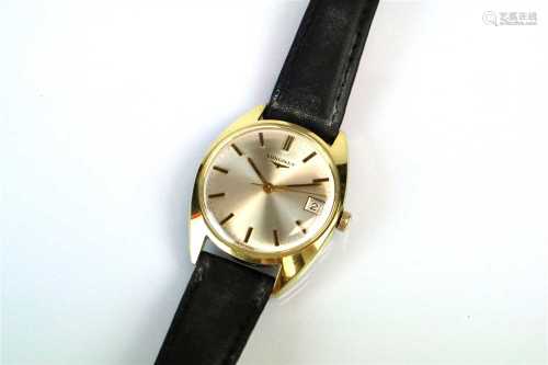 A Gold Plated Manual Wind Gentleman's Longines Wristwatch