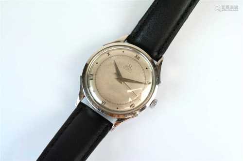 A Gentleman's Omega Stainless Steel Wristwatch