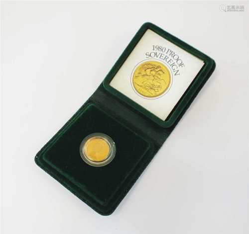 An Elizabeth II proof sovereign