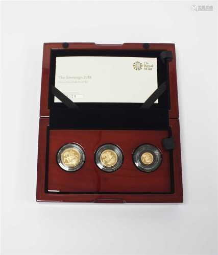 The 2018 three coin gold proof sovereign set