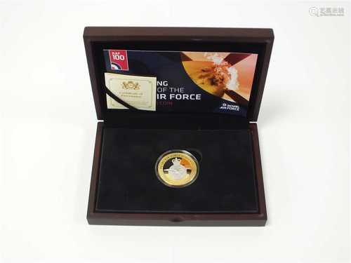 Guernsey, The R.A.F. Centenary gold proof £5 coin