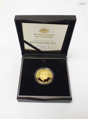 Australia 2017 Kangaroo at sunset 24 carat gold $100 proof coin