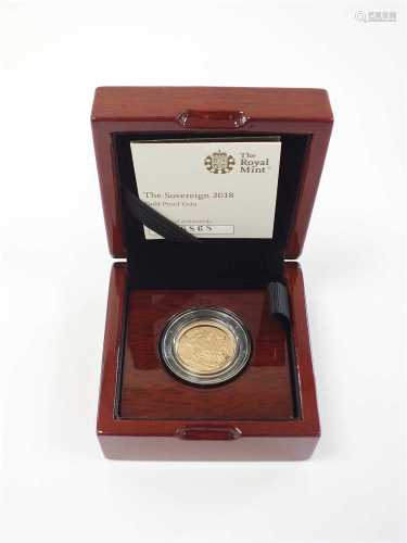 Elizabeth II 2018 gold proof sovereign