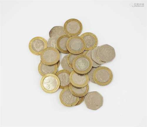 A small collection of Elizabeth II coinage