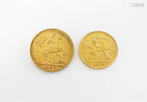 A sovereign and a half sovereign