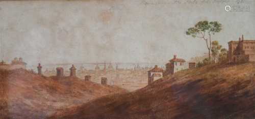 John 'Warwick' Smith (1749-1831), 'Rome, near the Porta del Popolo, 1780'