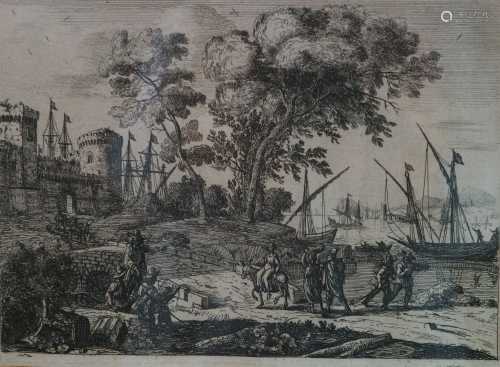 Claude Gellee (called le Lorrain), (1600-1682), Two etchings