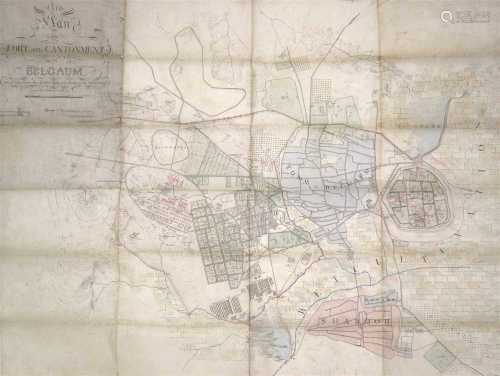 19th century British Indian military survey map