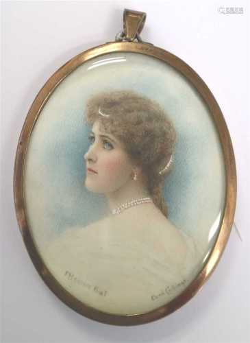 Florence Hannam (Exh 1887-1906), Esme Collings, miniature