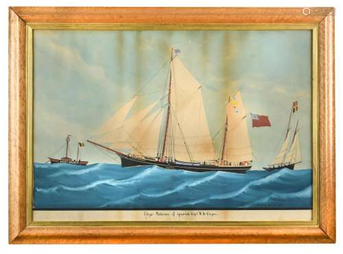 Anton de Clerk (fl. 1880-1900) The barque 'Eliza Patience' of Ipswich signed and dated 