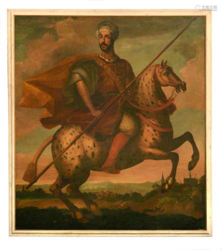 European School, circa 1700 An Equestrian portrait traditionally said to be Muhammad ben Haddu,