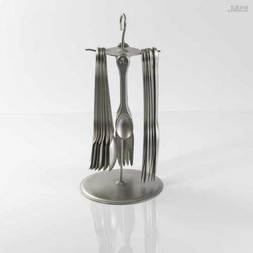 Enzo Mari, 'Piuma' flatware, 1996Enzo Mari, 'Piuma' flatware, 1996, L. 13.5 - 22 cm, H. 29 cm (