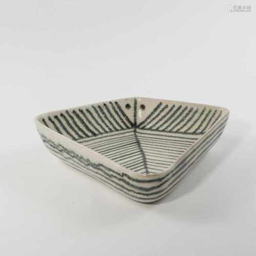 Guido Gambone, Bowl, 1950sBowl, 1950sH. 6 x 31 x 29.2 cm. Majolica, glazed white and anthracite