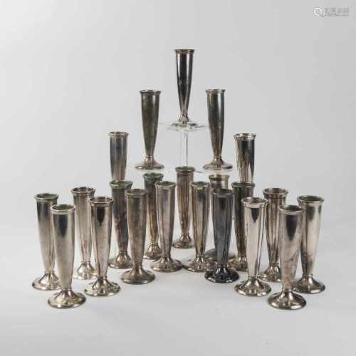 Gio Ponti, 22 vases, c. 193622 vases, c. 1936H. 17 cm. Made by Arthur Krupp, Milan. Nickel-silver,