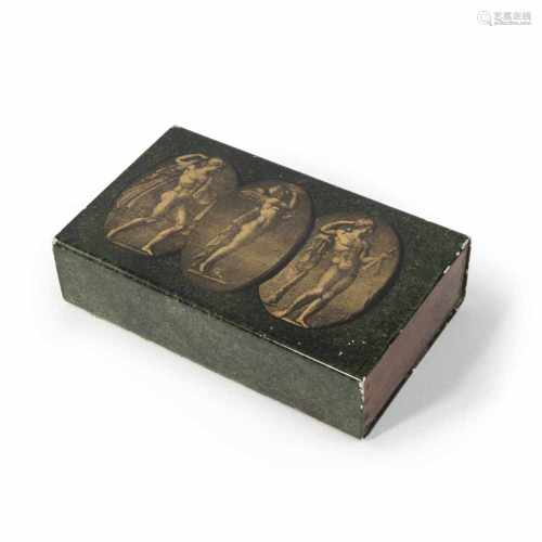 Piero Fornasetti, Box with figures, 1950sBox with figures, 1950sH. 4.5 x 11 x 18 cm. Made by