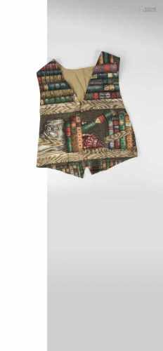 Barnaba Fornasetti, Vest, 1990s Vest, 1990s Size M. Made by Fornasetti, Milan. Silk, printed