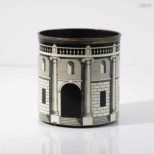 Piero Fornasetti, Waste paper basket, 1950s Waste paper basket, 1950s 'Casa con colonne' waste paper