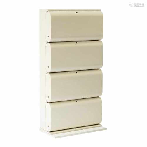 Fiarm, Italy (attributed), Shoe cabinet, 1970sShoe cabinet, 1970sH. 145.5 x 72 x 40 cm. Plywood,