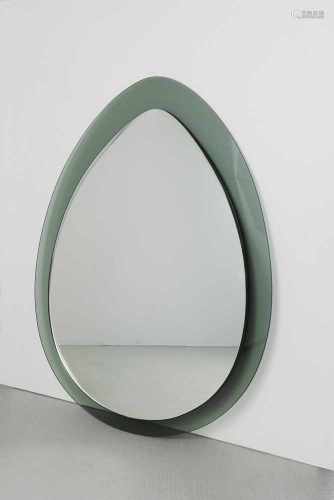 Italy, Mirror, c. 1970Mirror, c. 197079.5 x 59.5 cm. Glass, tinted grey, plate glass. Italien,