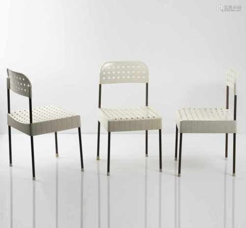 Enzo Mari, Three 'Box' chairs, 1971Three 'Box' chairs, 1971H. 81.5 x 43 x 45.5 cm. Made by Anonima