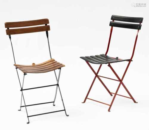 M. Zanuso, Two 'Celestina' folding chairs, 1978Two 'Celestina' folding chairs, 1978H. 83.5 x 42 x 47