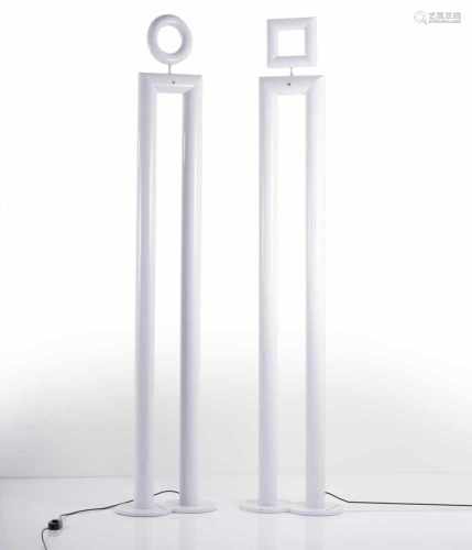 Remo Buti, Two floor lamps, 1980sTwo floor lamps, 1980sH. 200 cm. Made for Benetton, Rome. Tubular