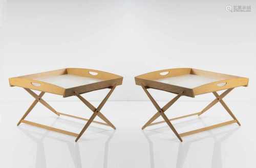 A. Castiglioni, Two 'Supermate' side tables, 1992Two 'Supermate' side tables, 1992H. 47.5 x 70.5 x