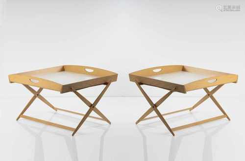 A. Castiglioni, Two 'Supermate' side tables, 1992Two 'Supermate' side tables, 1992H. 47.5 x 70.5 x