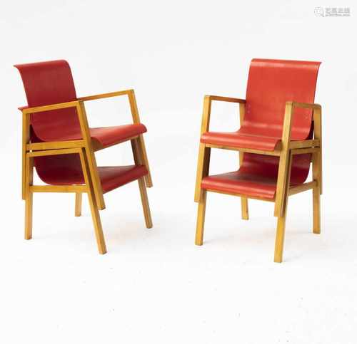 Alvar Aalto, Four '51/403' stacking chairs, 1932Four '51/403' stacking chairs, 1932H. 77.5 x 54 x