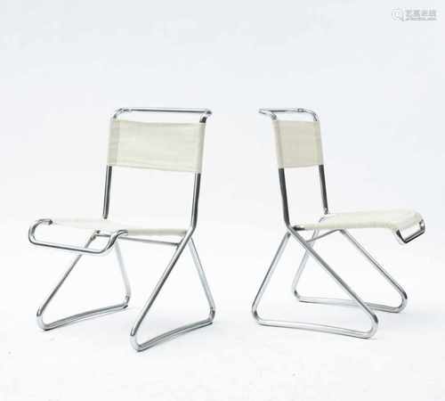 Karel Ort, Two cantilevered chairs, c. 1930Two cantilevered chairs, c. 1930H. 90,5 x 52 x 64 m. Made