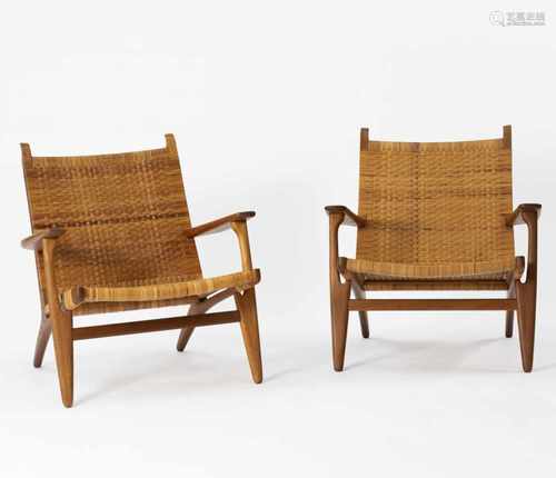 Hans J. Wegner, Two 'CH 27' armchairs, 1949Two 'CH 27' armchairs, 1949H. 77 x 72 x 75 cm. Made by