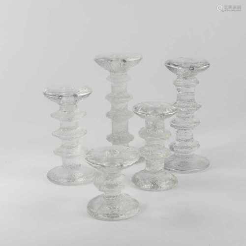 Timo Sarpaneva, Five 'Festivo' candlesticks, 1966Five 'Festivo' candlesticks, 1966Five '