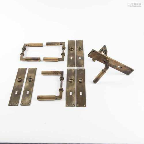 Walter Gropius, Four sets of door handles, 1923Four sets of door handles, 1923L. 11 cm, 23.8 x 4.3