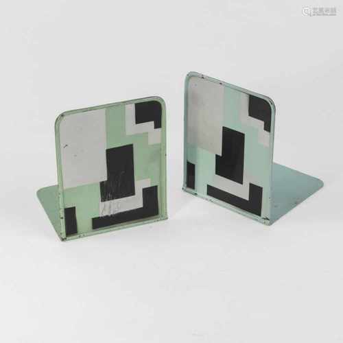 Marianne Brandt, Two bookends, 1929-32Two bookends, 1929-32H. 13.6 x 10.8 x 10.8 cm. Made by