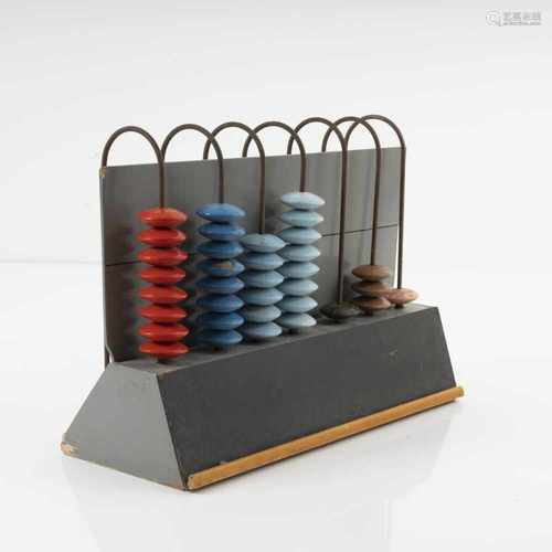 Czecho Slovakia, Abacus, 1950sAbacus, 1950sH. 37 x 51.5 x 21.5 cm. Wood, plywood, painted, metal