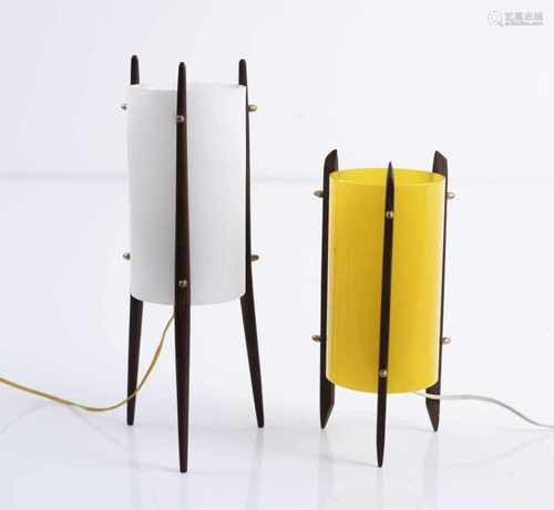 Uno & Östen Kristiansson, 2 table lights, c. 19552 table lights, c. 1955H. 23.5-30.5 cm, D. 9.5-11