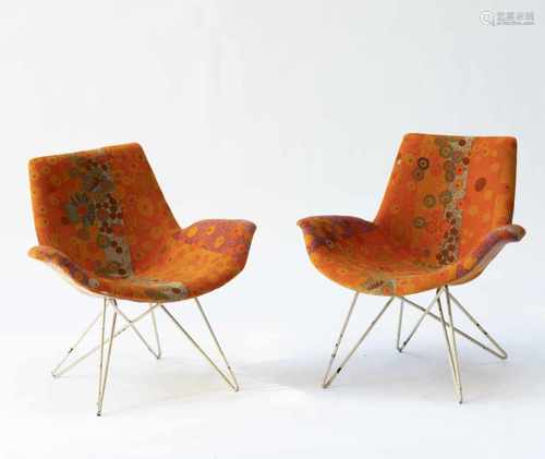 J. Lenor-Larsen; D. White, Two easy chairs, 1950sTwo easy chairs, 1950sJack Lenor-Larsen; Don White.