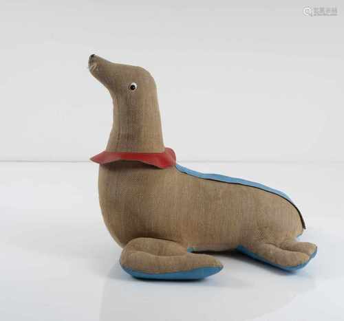 Renate Muller, Seal, 1971Seal, 1971H. 50 x 60 x 57 cm. Made by H. Josef Leven KG, Sonneberg. Burlap,