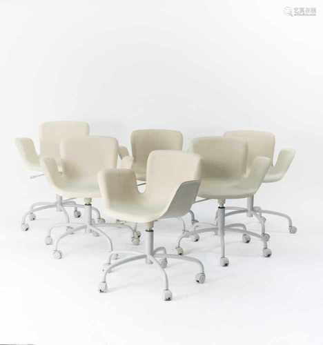 Werner Aisslinger, Six 'Juli' chairs, 1996Six 'Juli' chairs, 1996H. 77.5-87 x 65 x 53 cm. Made by