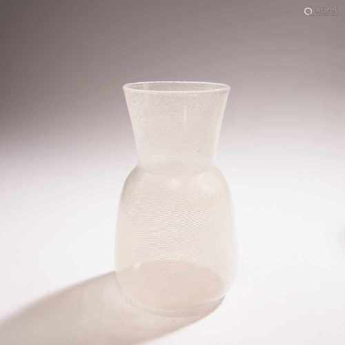 Carlo Scarpa, 'Mezza filigrana' vase, c. 1936'Mezza filigrana' vase, c. 1936Baluster shape with