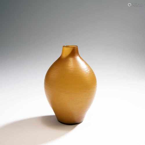 Carlo Scarpa, 'Battuto' vase, c. 1940'Battuto' vase, c. 1940Model no. 3904. H. 19.5 cm. Cased glass,