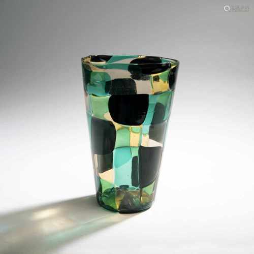 Fulvio Bianconi, 'Pezzato' vase, c. 1951'Pezzato' vase, c. 1951H. 23.5 cm. Made by Venini & C. Fused